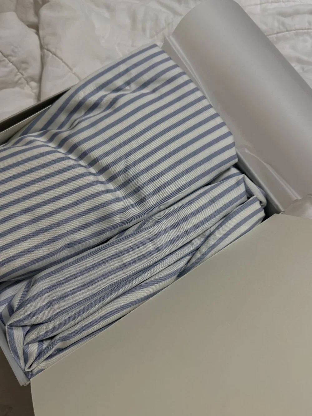 Buffy Breeze Duvet Cover in Light Blue Stripe King / Cal King